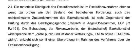 Recht oder bloße Formalität? Warum in Österreich auch zweifelhafte Forderungen exekutiert werden können