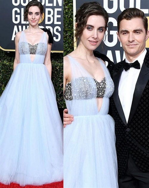 Alison Brie in Vera Wang und Dave Franco